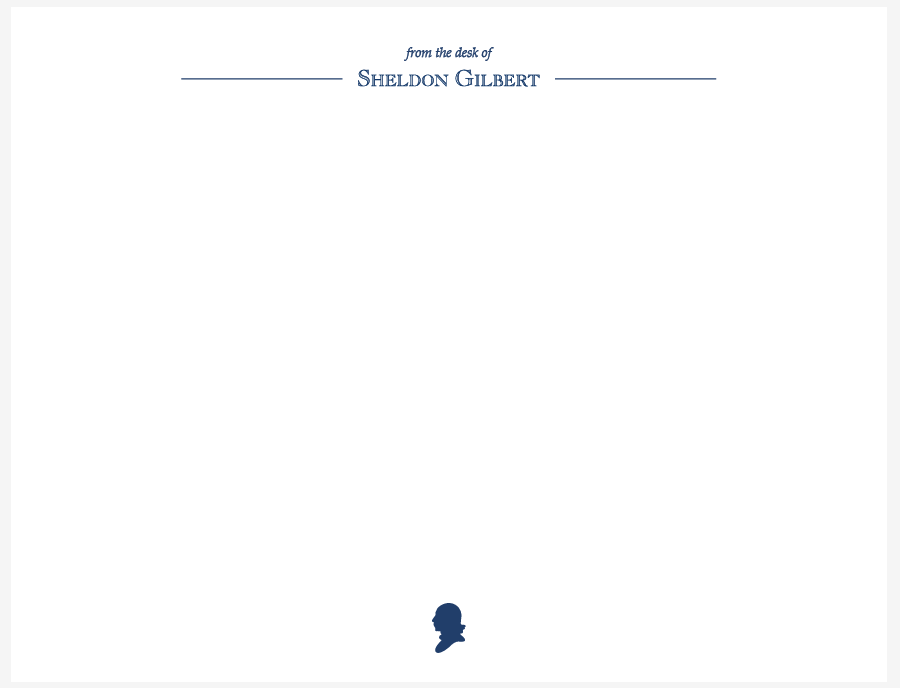 Gilbert Bespoke Stationery | Extra Large Correspondence Cards with Envelopes | Printing on Correspondence Cards and Blank Envelope Flap | Off Set Printing