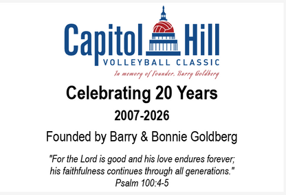 CAPITOL HILL VOLLEYBALL CLASSIC 2026 | Crystal Capitol Dome on Natural Walnut with Photo Etched Text and Logo on Brass Plate