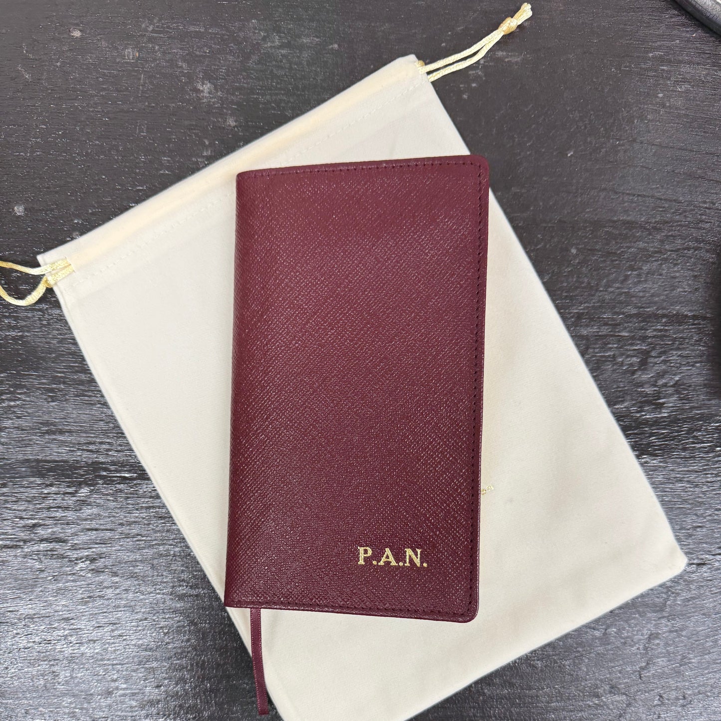GIFT: P.A.N. | Crossgrain Leather Cover with Removable Notes | 6x3 | with Gold Stamping | N63RL
