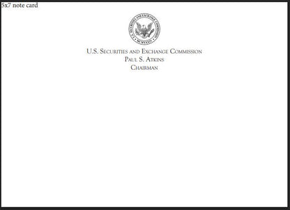 Chairman Atkins | Engraved Stationery | Executive Stationery Suite | July 2025