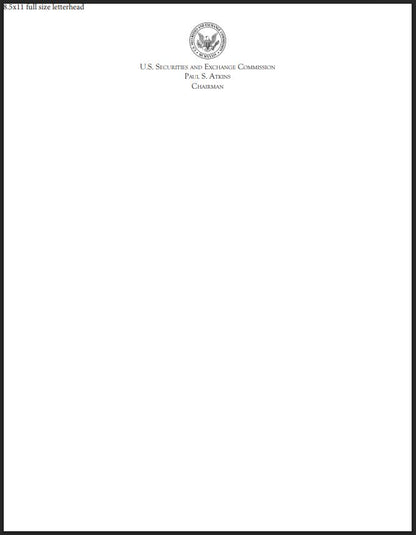 Chairman Atkins | Engraved Stationery | Executive Stationery Suite | July 2025
