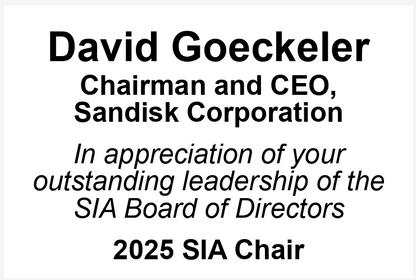 SIA | Waterford Crystal Capitol Dome | Walnut Base | Two Brass Plates Engraved with Logo and Text