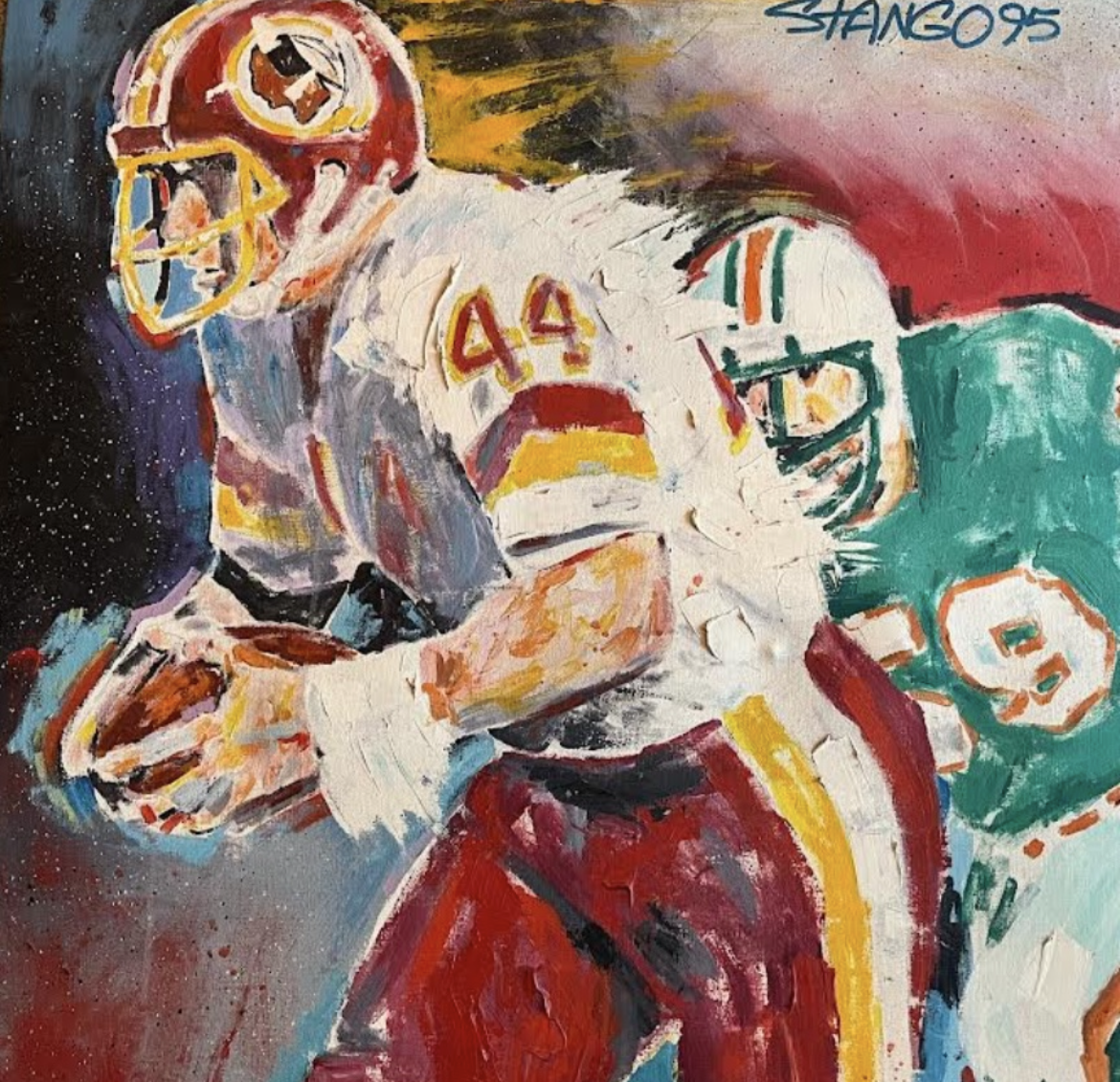 Painting by John Stango | Stango Gallery: American Football | Washington Redskins | USA Patriotic Artist | Washington, DC