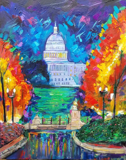 Sasim Paintings | Custom DC Art | Washington, DC Art | Original Oil and Acrylic on Canvas | Various Large Sizes