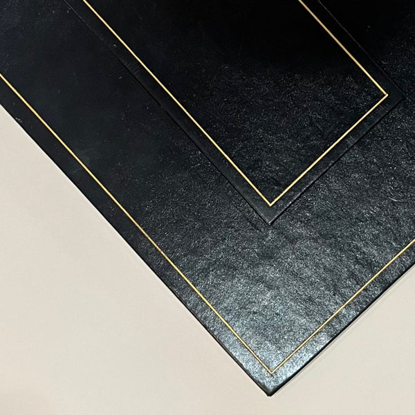 Leather Table Planner | Residential Size | Place Arranger with Gold Tooling | 8 by 14" | Custom Production | Made in USA