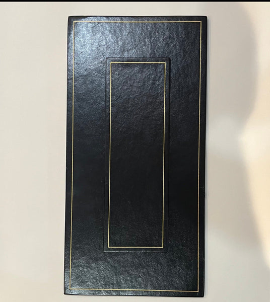 Leather Table Planner | Residential Size | Place Arranger with Gold Tooling | 8 by 14" | Custom Production | Made in USA