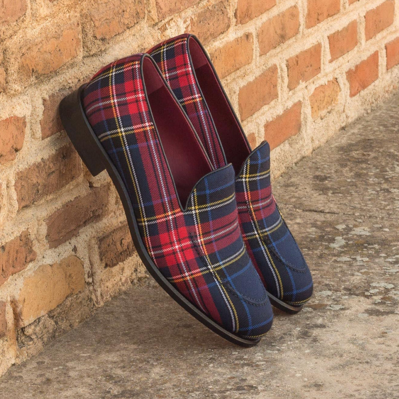 Tartan Plaid Loafer - custom plaid shoe for gentlemen