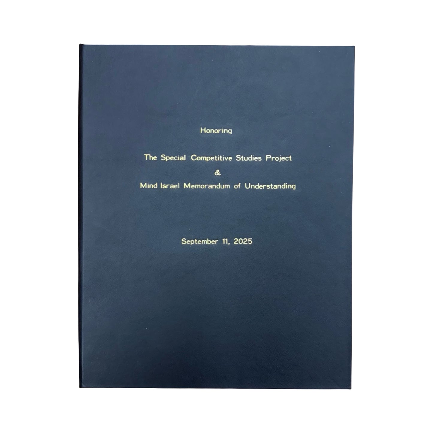 Goodstone | Custom Signing Folder | Black Bonded Leather | Double Sided | Five Lines of Text