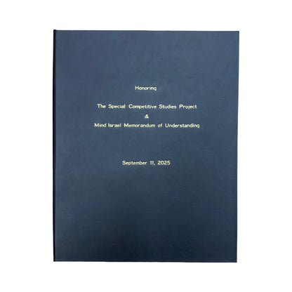 Goodstone | Custom Signing Folder | Black Bonded Leather | Double Sided | Five Lines of Text
