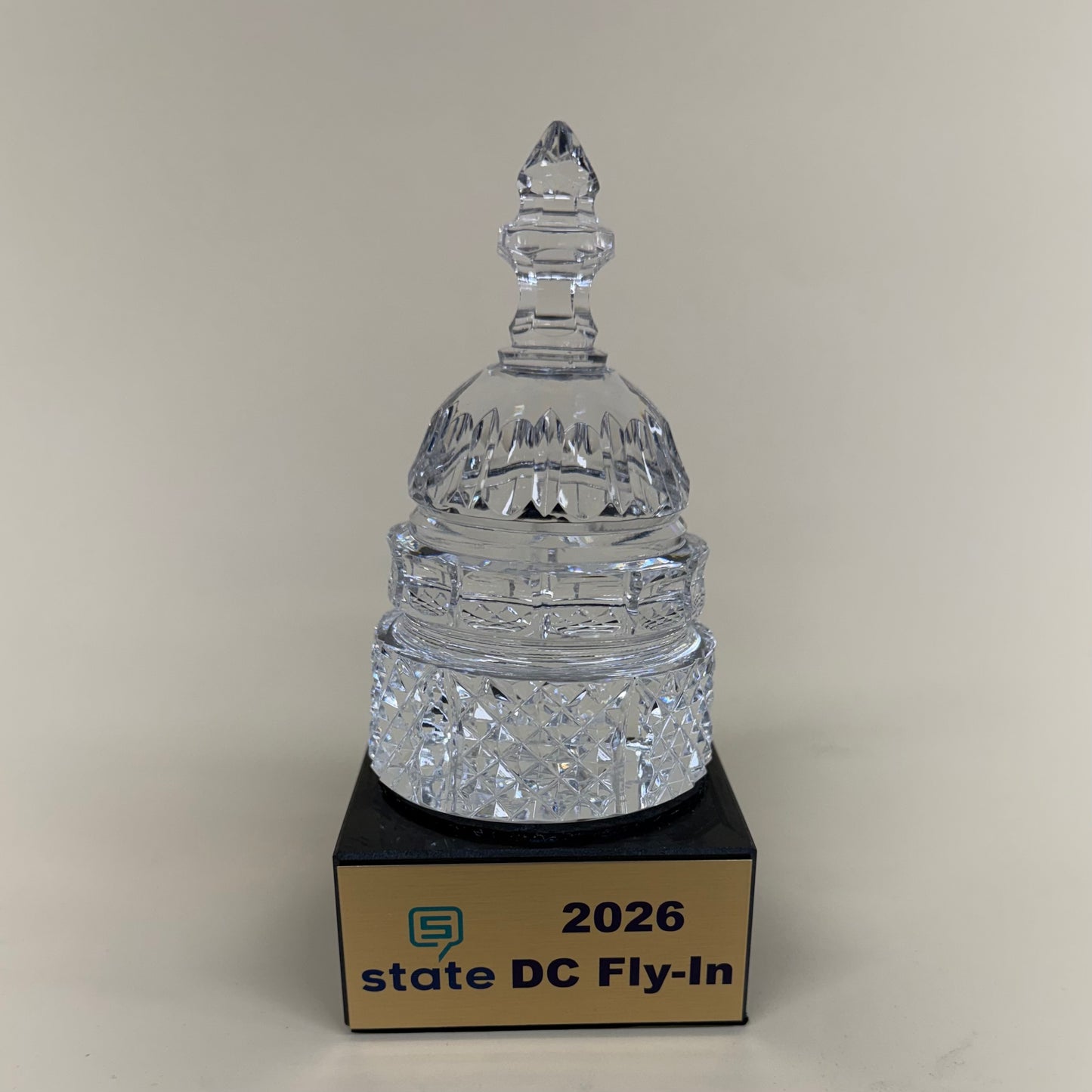 STATE DC Fly-in 2026 | Waterford Crystal Capitol Dome Award Gift on Marble Base