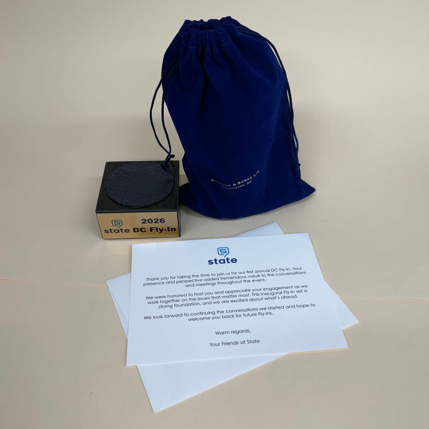 STATE DC Fly-in 2026 | Waterford Crystal Capitol Dome Award Gift on Marble Base