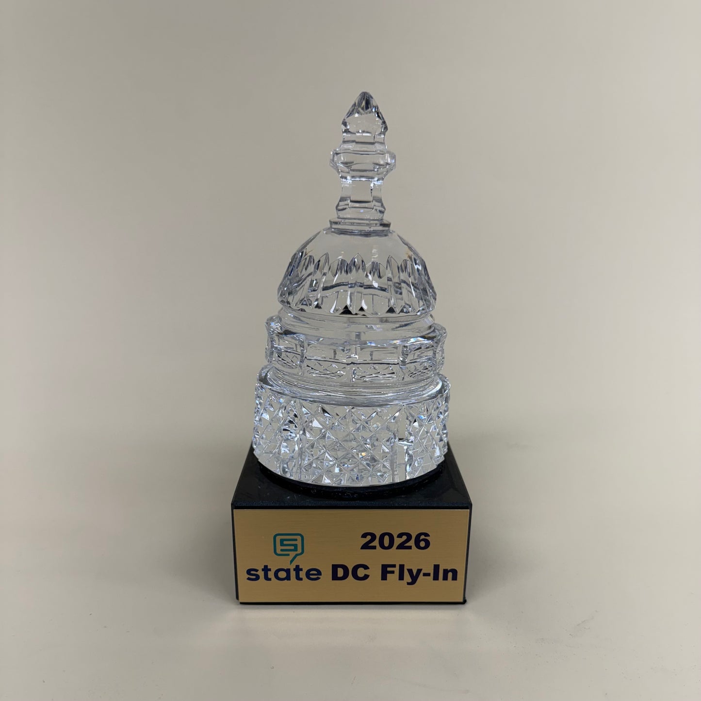 STATE DC Fly-in 2026 | Waterford Crystal Capitol Dome Award Gift on Marble Base