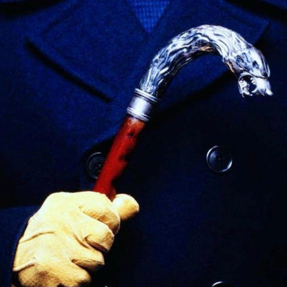 Bespoke Sterling Silver Handled Wolf Cane | Storm of the Century Replica | Made in England