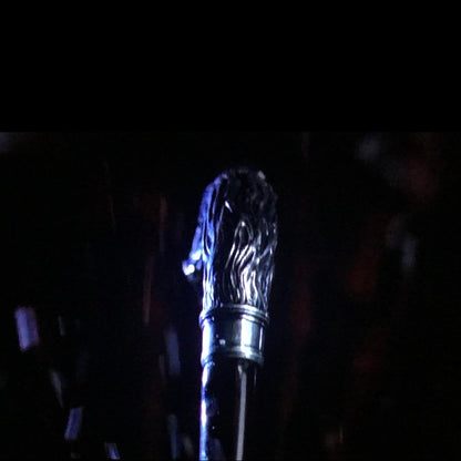 Bespoke Sterling Silver Handled Wolf Cane | Storm of the Century Replica | Made in England