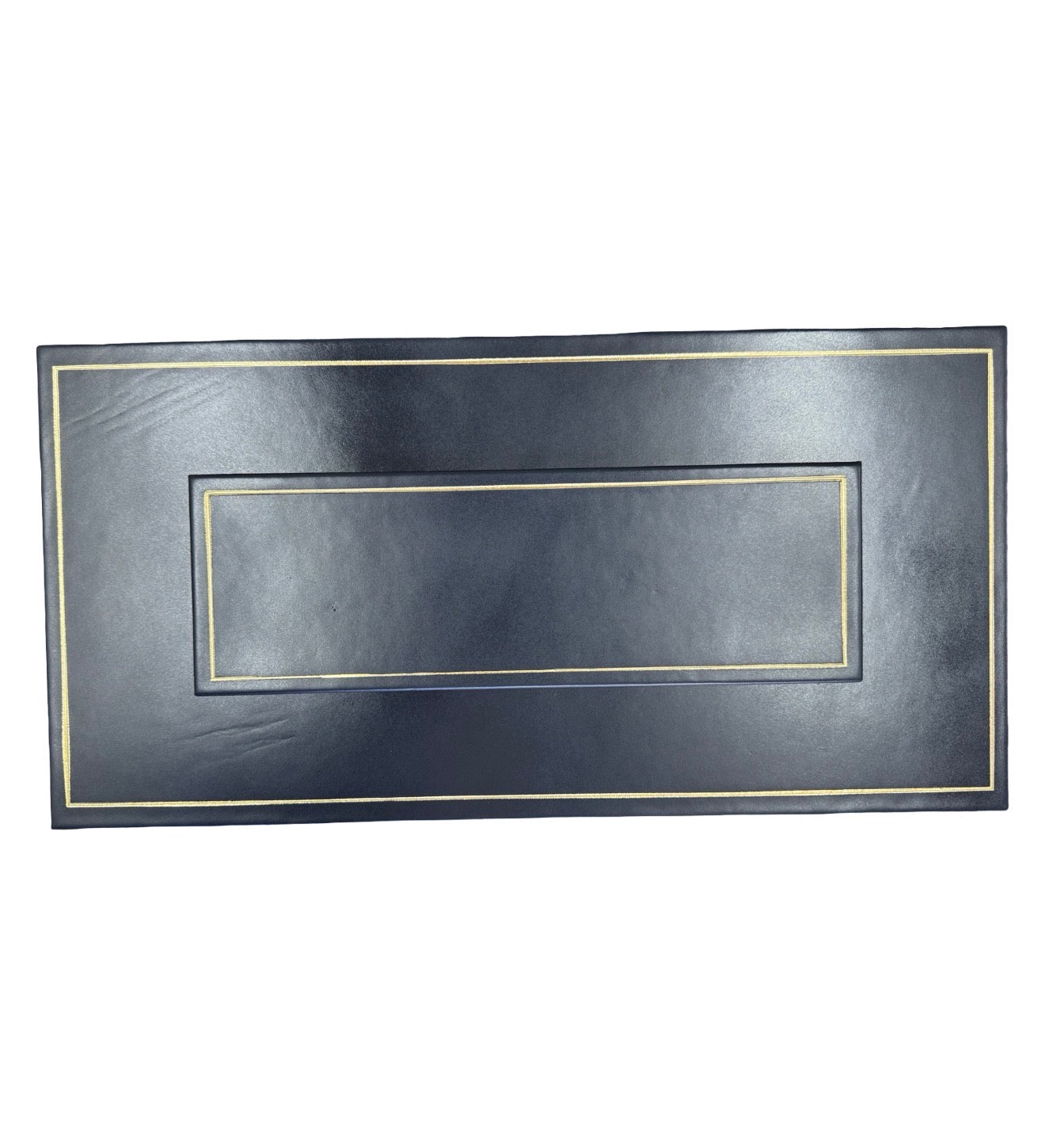 Leather Table Planner | Bespoke Production | Embassy Size | Navy Leather | Made in USA