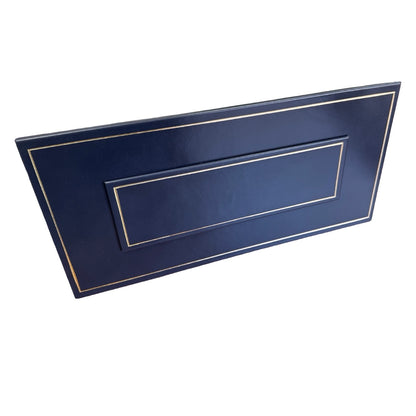 Leather Table Planner | Bespoke Production | Embassy Size | Navy Leather | Made in USA