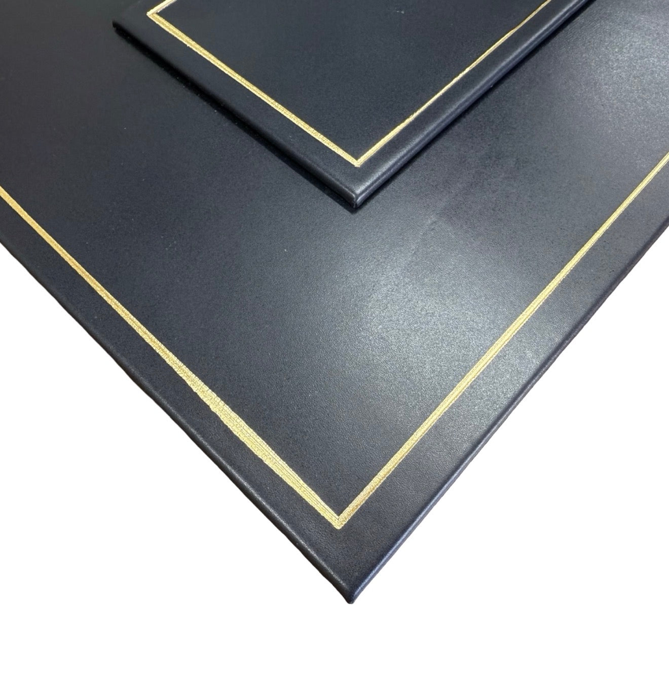 Leather Table Planner | Bespoke Production | Embassy Size | Navy Leather | Made in USA