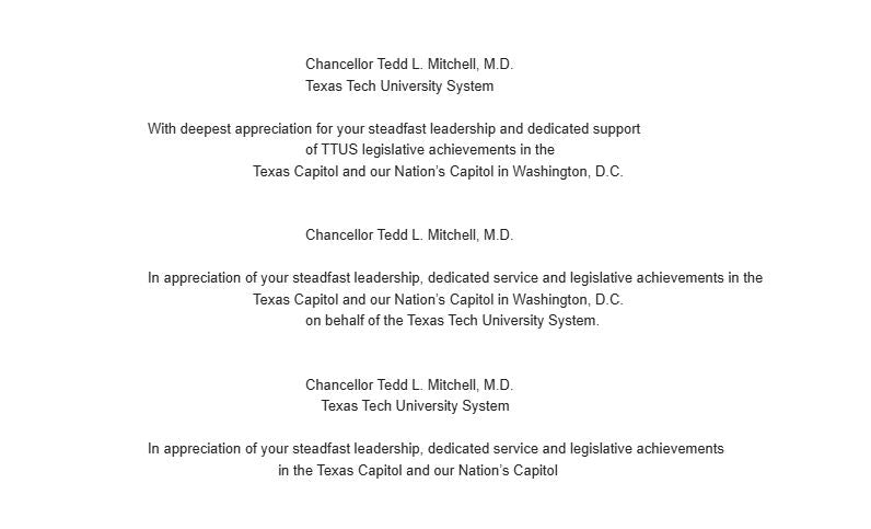 Waterford Crystal Capitol Dome Award on Walnut Base | Brass Plate Engraved | TEXAS TECH UNIV. | 2025