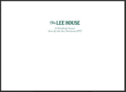 The Lee House | Bespoke Stationery | Correspondence Cards, Sheets & Envelopes | Darkest Green Ink | Off Set Printing on Pearl All Cotton Paper