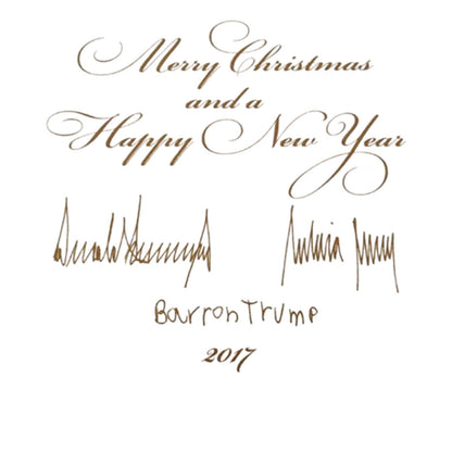 White House Christmas Card Sample | President Trump | Hand Engraving, Foil Stamping and Printing Example