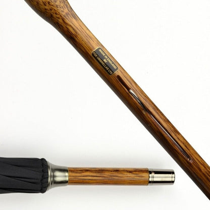 Gentleman's Solid Shaft Hickory Umbrella | Tartan Plaid Canopy | The Finest Quality British Umbrella, The Burke Umbrella