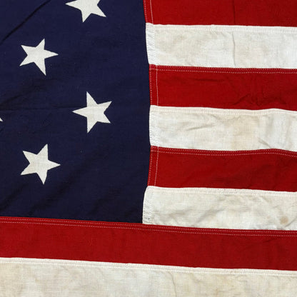15 Star American Flag | Measuring 60.5 by 35.5 Inches | Vintage 1950's | All Cotton