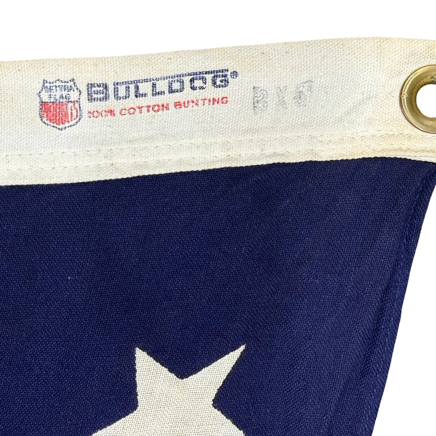 15 Star American Flag | Measuring 60.5 by 35.5 Inches | Vintage 1950's | All Cotton