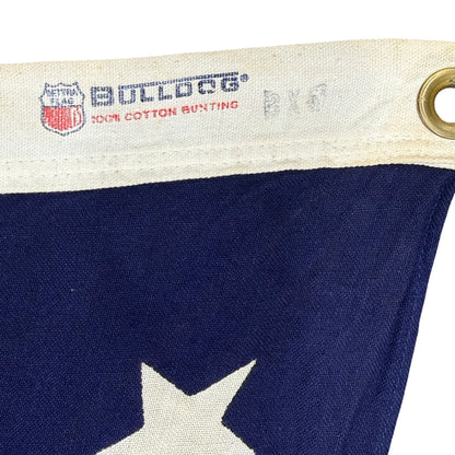 15 Star American Flag | Measuring 60.5 by 35.5 Inches | Vintage 1950's | All Cotton