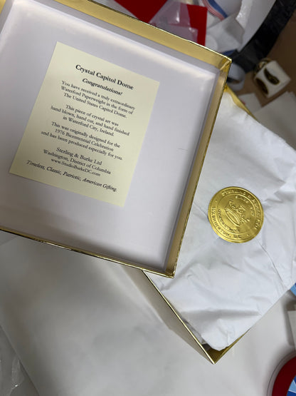 CAPITOL HILL VOLLEYBALL CLASSIC 2026 | Crystal Capitol Dome on Natural Walnut with Photo Etched Text and Logo on Brass Plate