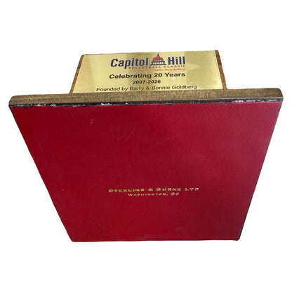 CAPITOL HILL VOLLEYBALL CLASSIC 2026 | Crystal Capitol Dome on Natural Walnut with Photo Etched Text and Logo on Brass Plate