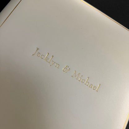 Jacklyn & Michael Wedding Book  | 10 by 8 Inches | Calf Leather | Made in England