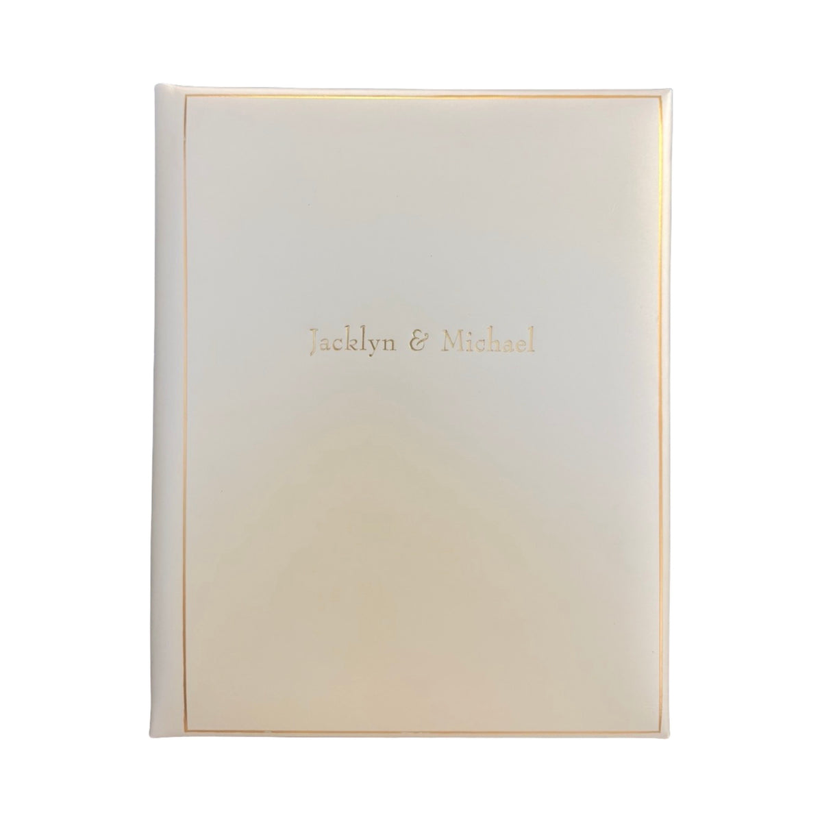 Jacklyn & Michael Wedding Book  | 10 by 8 Inches | Calf Leather | Made in England
