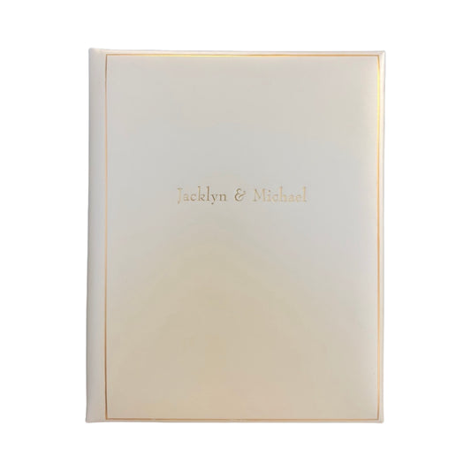 Jacklyn & Michael Wedding Book  | 10 by 8 Inches | Calf Leather | Made in England