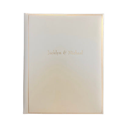 Jacklyn & Michael Wedding Book  | 10 by 8 Inches | Calf Leather | Made in England
