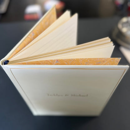 Jacklyn & Michael Wedding Book  | 10 by 8 Inches | Calf Leather | Made in England