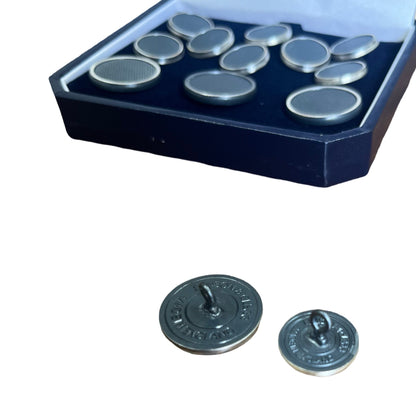 Diamond Weave Classic | Blazer Button Set | Antique Silver Blazer Buttons | Made in UK