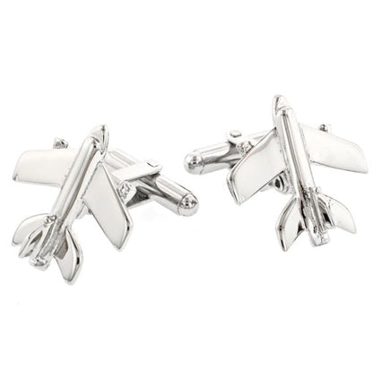 Air Plane Stud Set | Airplane Cufflinks & Studs |  Manufactured in USA in Silver & Gold Finish