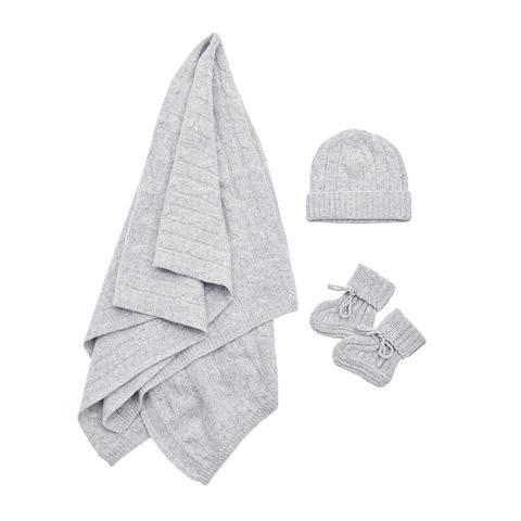 White Baby Cashmere Blanket Set Pure Luxury by Sterling & Burke Cashmere-Baby-Sterling-and-Burke