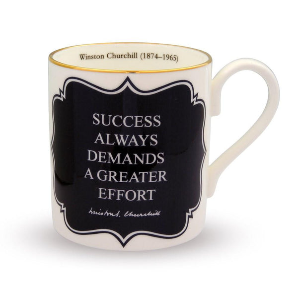Halcyon Days Success Always Demands... Churchill Mug-Mug-Sterling-and-Burke