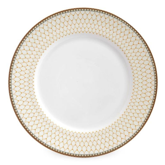 Halcyon Days Antler Trellis 8" Plate in Ivory-Bone China-Sterling-and-Burke