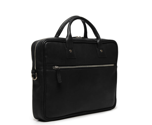 EDWIN Leather 14" Brief Bag | Grain Leather | Made in USA | Korchmar | London Tan