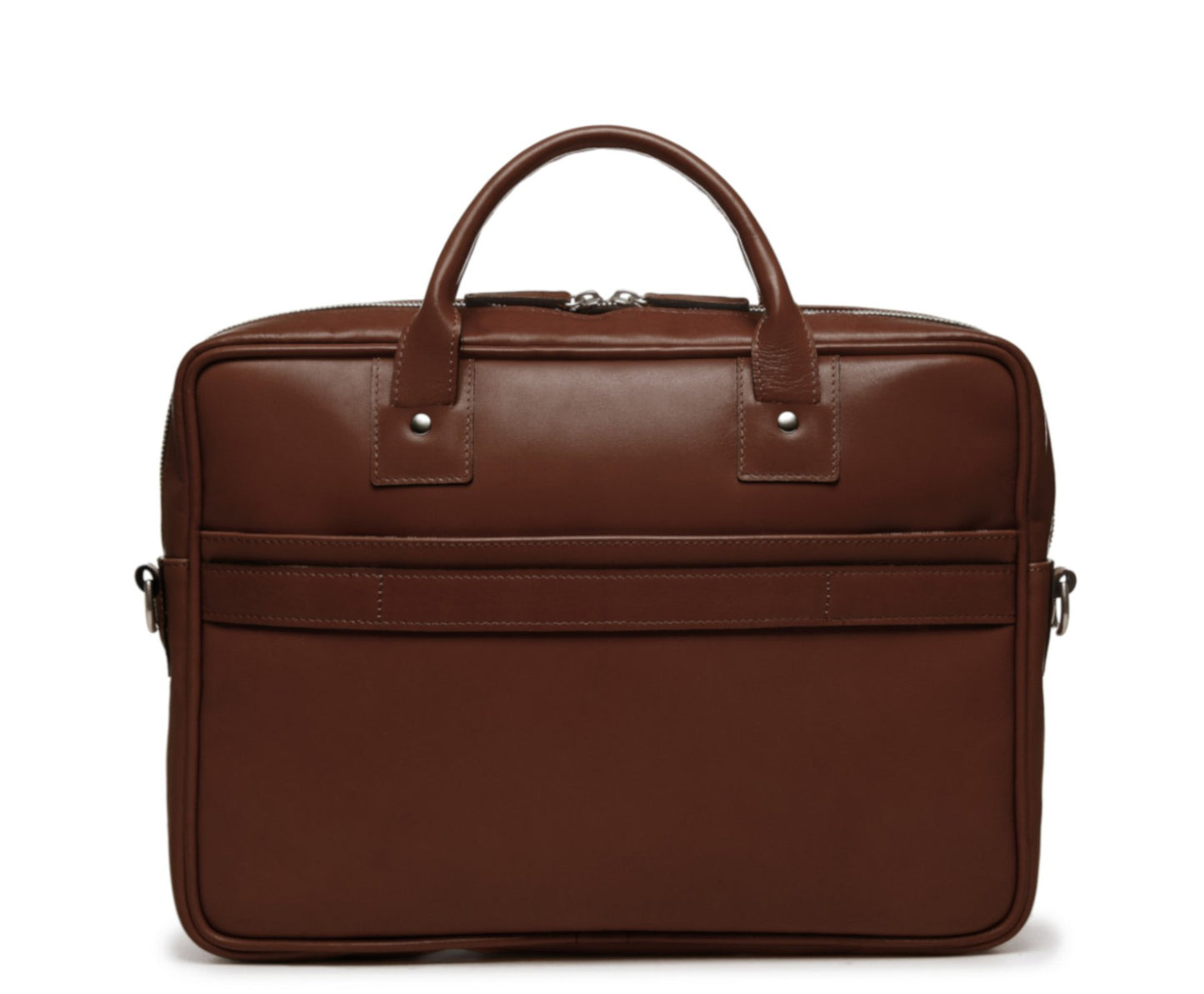 EDWIN Leather 14" Brief Bag | Grain Leather | Made in USA | Korchmar | London Tan