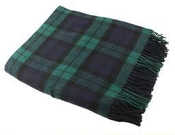 Thick Wool Blanket | Antique Tartan | 60 by 72 inches | Made in Scotland | Sterling and Burke-Blanket-Sterling-and-Burke