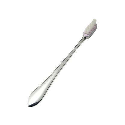 Sterling Silver | Jackson Sterling Baby Toothbrush with Pink Head | Salisbury Pewter | Engraved | Made in USA-Baby-Sterling-and-Burke