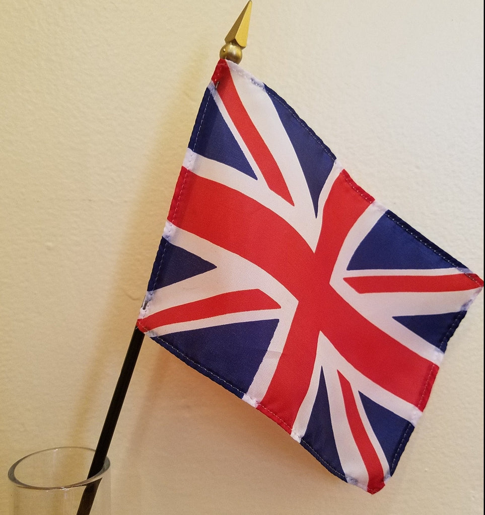 Union Jack Flag | Polyester United Kingdom Flag | 4 x 6" UK Flag | Made in America-Flag-Sterling-and-Burke