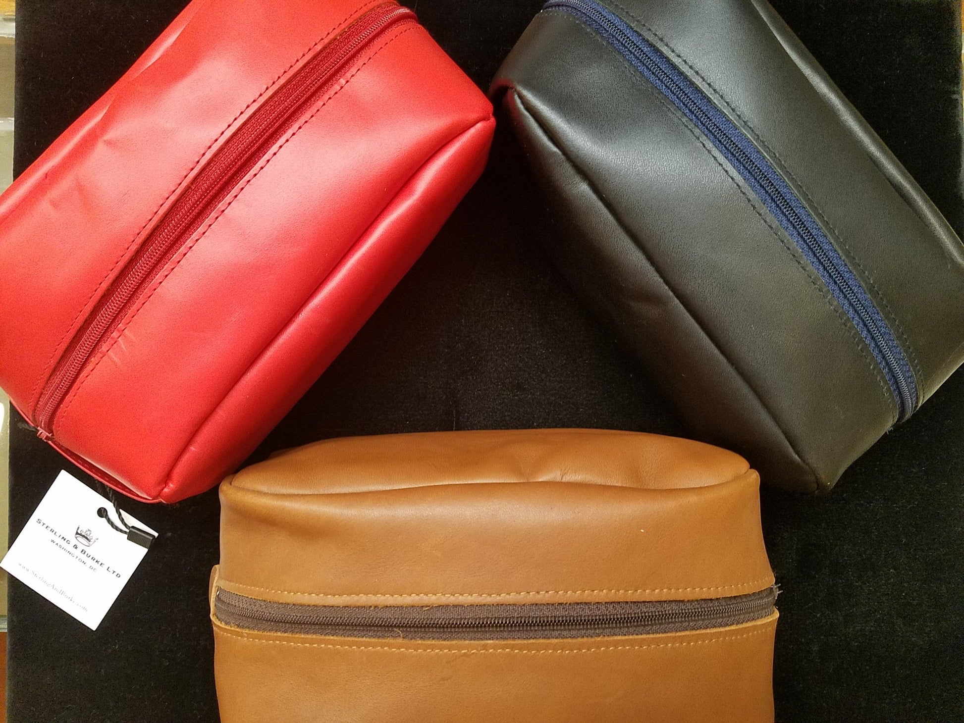 Toilet Kit | Travel Kit | Calf Leather Utility Kit | Make Up Bag | Cosmetics Case | Made in England by Charing Cross-Toiletry Bag-Sterling-and-Burke