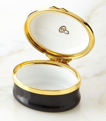 Halcyon Days Mr & Mr Wedding Enamel Box-Enamel Box-Sterling-and-Burke