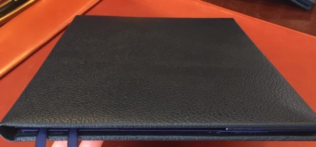 Bespoke Diplomatic Signing Folder | Leather Exterior with Leather Side Pocket | Silk Interior | Sterling and Burke-Desk Accessories-Sterling-and-Burke