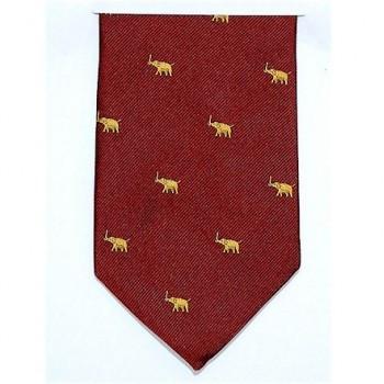 Republican Elephant, Burgundy and Gold | Silk Tie | Benson and Clegg | Made in England-Necktie-Sterling-and-Burke