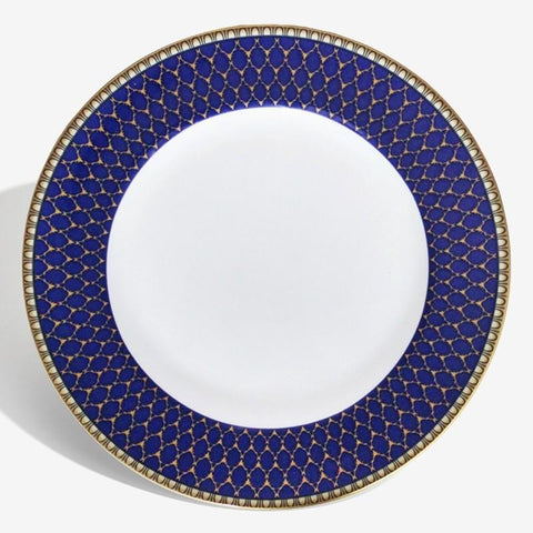 Halcyon Days Antler Trellis 10" Plate in Midnight & Gold-Bone China-Sterling-and-Burke